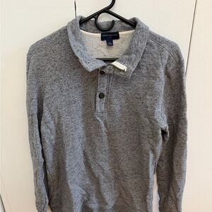 Banana Republic gray men's quarter-zip